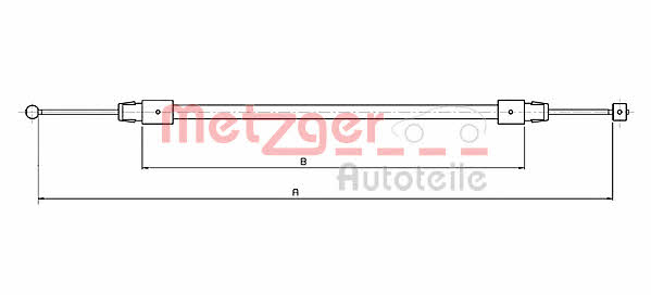 Metzger 10.7633 Cable Pull, parking brake 107633
