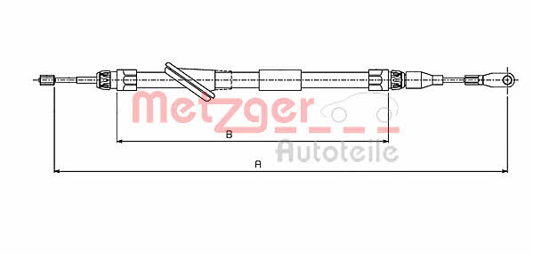 Metzger 10.9831 Cable Pull, parking brake 109831