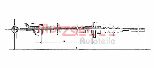 Metzger 1172.1 Clutch cable 11721