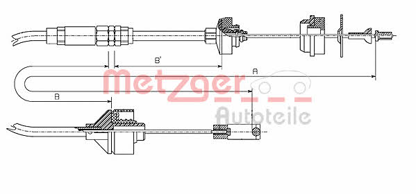 Metzger 11.2195 Clutch cable 112195