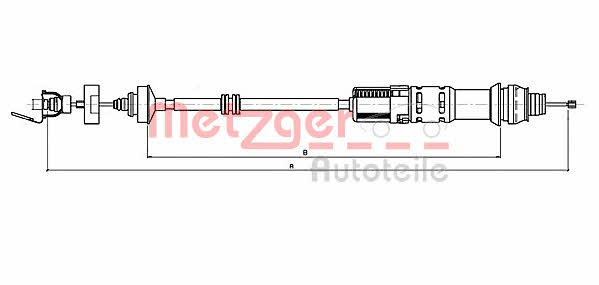 Metzger 11.2199 Clutch cable 112199