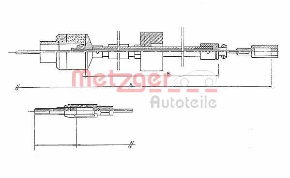 Metzger 11.224 Clutch cable 11224