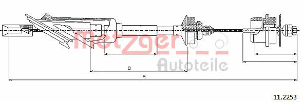 Metzger 11.2253 Clutch cable 112253