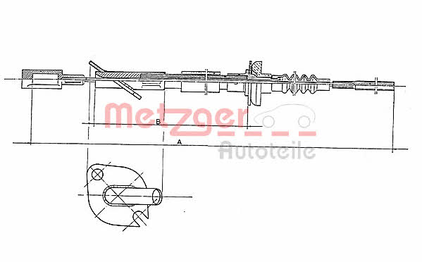 Metzger 1402.3 Clutch cable 14023
