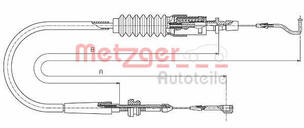 Metzger 14.4304 Accelerator cable 144304