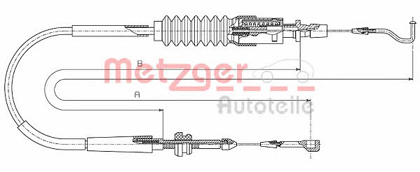 Metzger 14.4305 Accelerator cable 144305