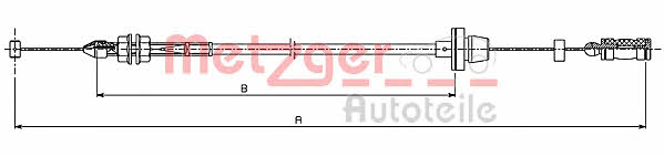 Metzger 1403.7 Accelerator cable 14037