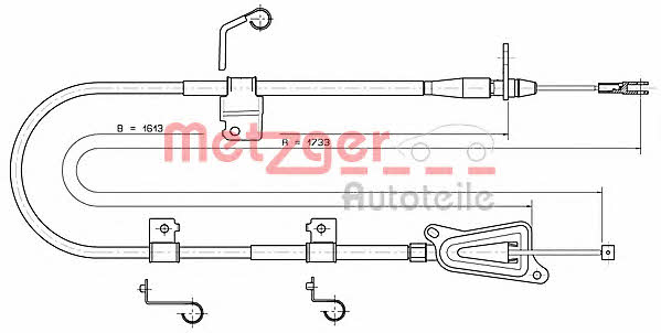 Metzger 17.0336 Cable Pull, parking brake 170336