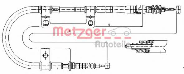 Metzger 17.0578 Cable Pull, parking brake 170578