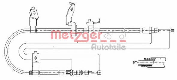 Metzger 17.0585 Cable Pull, parking brake 170585
