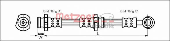 Metzger 4112055 Brake Hose 4112055