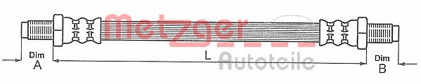 Metzger 4112297 Brake Hose 4112297