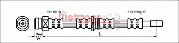 Metzger 4113315 Brake Hose 4113315