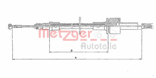 Metzger 11.2324 Clutch cable 112324