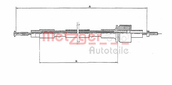 Metzger 11.245 Clutch cable 11245