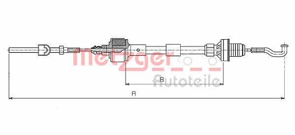 Metzger 11.2531 Clutch cable 112531