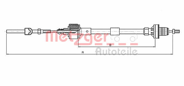 Metzger 11.2532 Clutch cable 112532