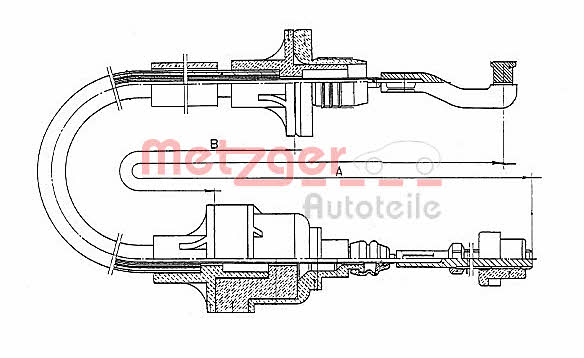 Metzger 11.2551 Clutch cable 112551