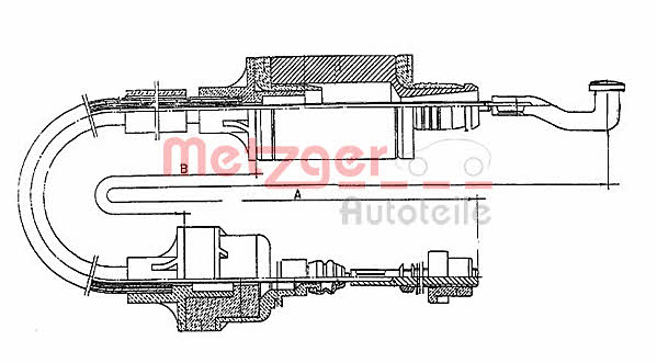 Metzger 11.2552 Clutch cable 112552