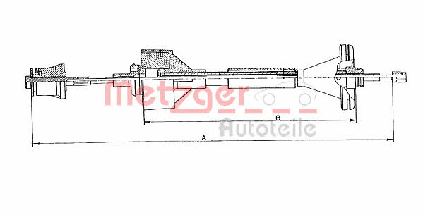 Metzger 11.290 Clutch cable 11290