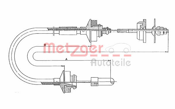 Metzger 11.3007 Clutch cable 113007