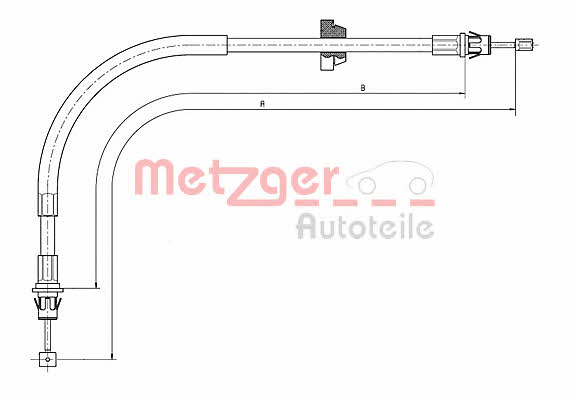 Metzger 11.5571 Cable Pull, parking brake 115571