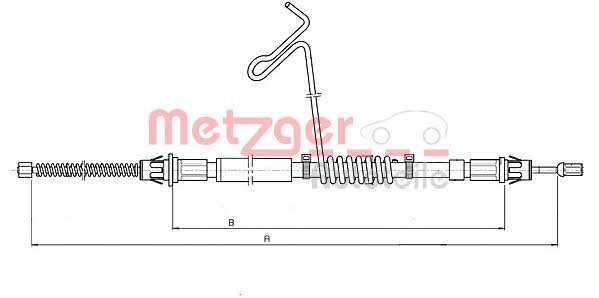 Metzger 11.5572 Cable Pull, parking brake 115572