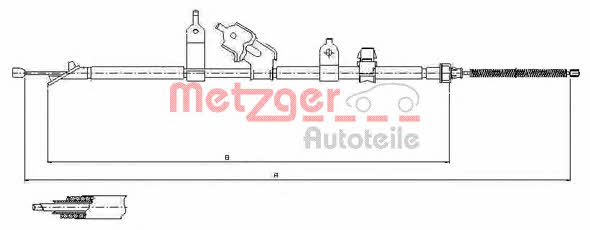 Metzger 17.1081 Cable Pull, parking brake 171081