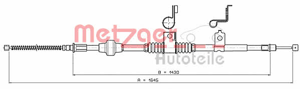Metzger 17.2294 Cable Pull, parking brake 172294