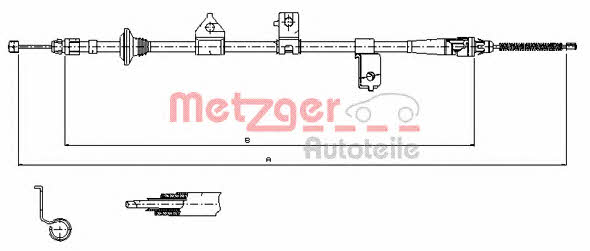 Metzger 17.6027 Cable Pull, parking brake 176027