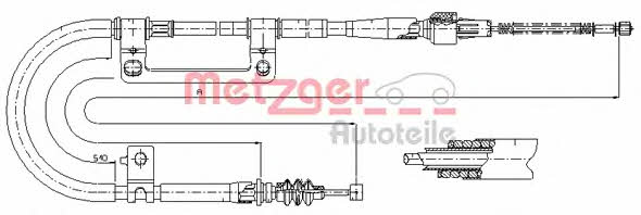 Metzger 17.6040 Cable Pull, parking brake 176040