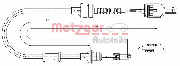 Metzger 18.0072 Clutch cable 180072