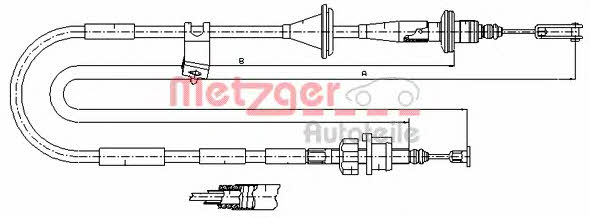 Metzger 18.6112 Clutch cable 186112