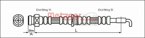 Metzger 4113669 Brake Hose 4113669