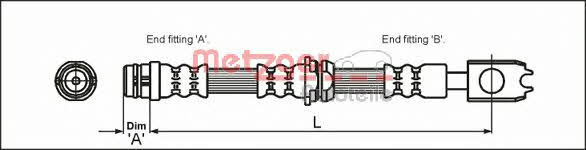 Metzger 4116205 Brake Hose 4116205 4116205 Metzger Brake Hose