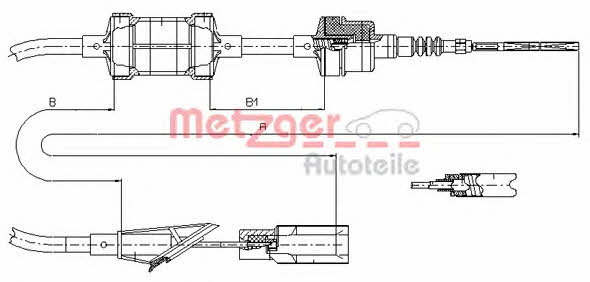 Metzger 412.11 Clutch cable 41211