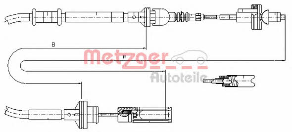 Metzger 462.6 Clutch cable 4626