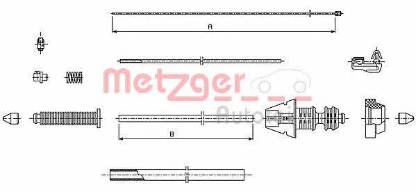Metzger 493.1 Accelerator cable 4931