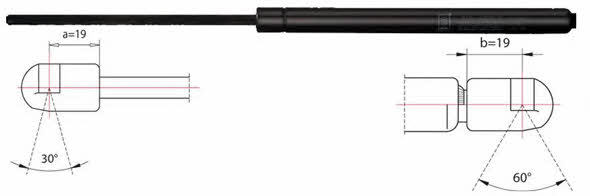 2110371 Metzger Hood shock absorber