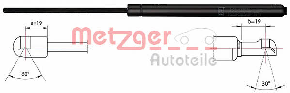 Metzger 2110418 Gas Spring, boot-/cargo area 2110418