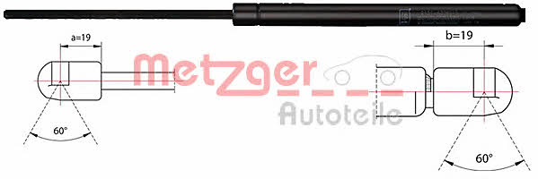 Metzger 2110535 Gas Spring, boot-/cargo area 2110535