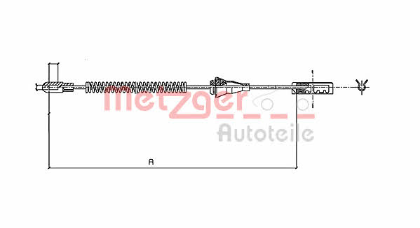 Metzger 11.5934 Cable Pull, parking brake 115934