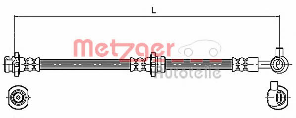 Flexible brake pipe Nissan: 4110132 Metzger Brake Hose