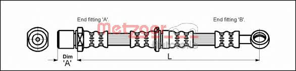 Metzger 4110200 Brake Hose 4110200