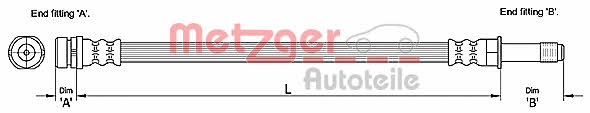 Metzger 4110231 Brake Hose 4110231