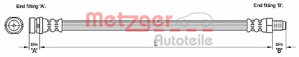 Metzger 4110237 Brake Hose 4110237