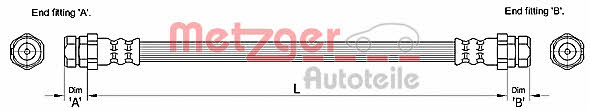Metzger 4110244 Brake Hose 4110244