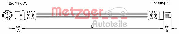 Metzger 4110253 Brake Hose 4110253