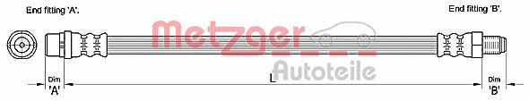 Metzger 4110255 Brake Hose 4110255 4110255 Metzger Brake Hose