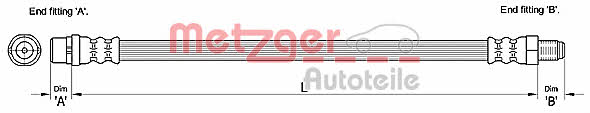 Metzger 4110255 Brake Hose 4110255